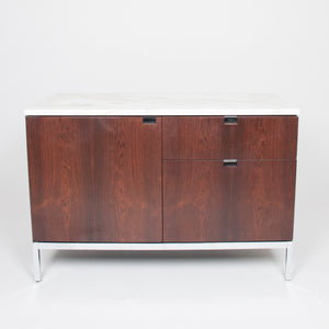 SOLD Florence Knoll Vintage Rosewood and Marble Credenza Cabinet Sideboard