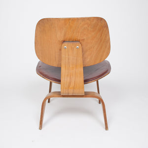 SOLD Eames Evans Herman Miller 1947 LCW Plywood Lounge Chair Leather! 5-2-5