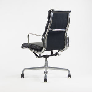 SOLD 1970's Herman Miller Eames Vintage Black High Back Soft Pad Aluminum Group Chair