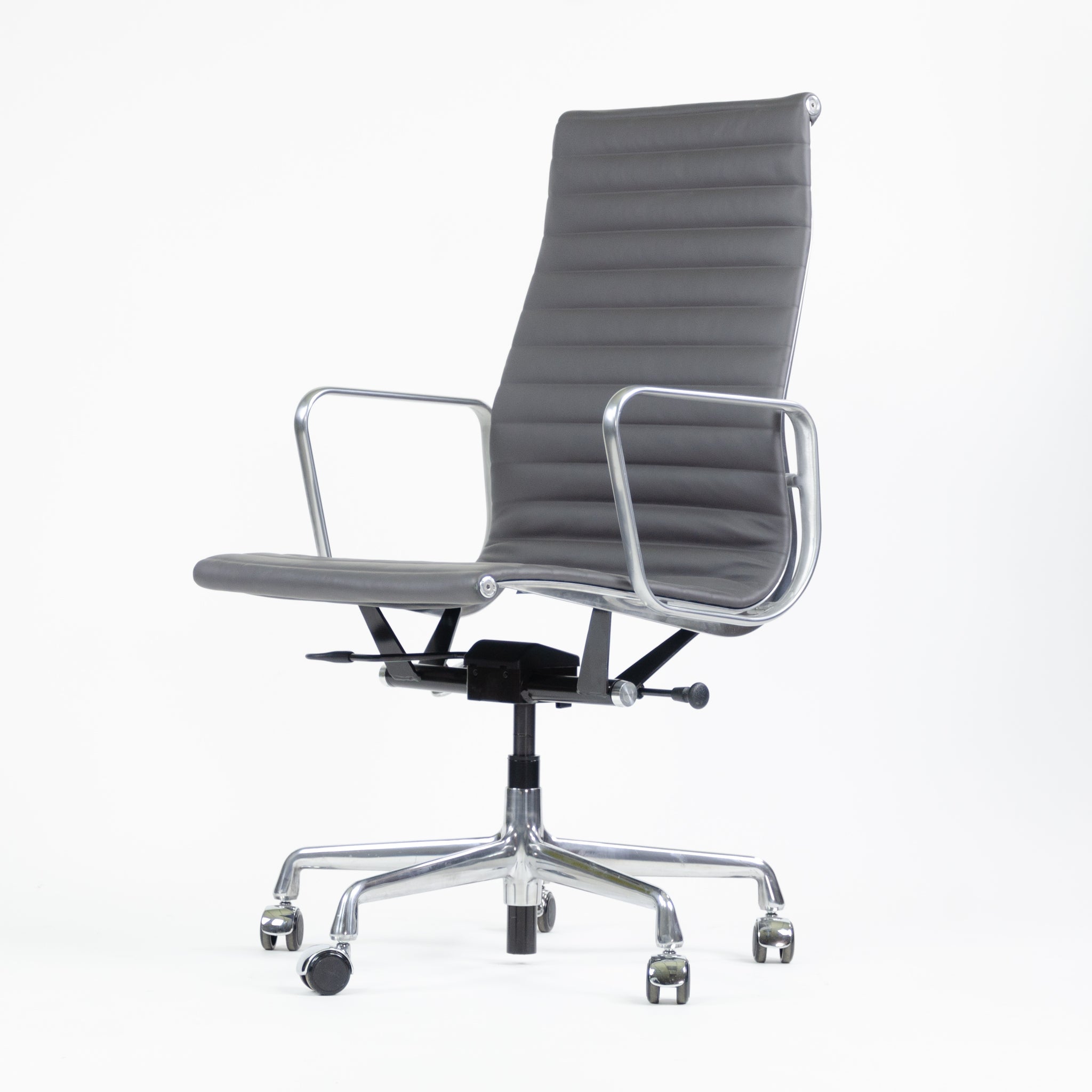 SOLD Eames Herman Miller Leather High Executive Aluminum Group Desk Chairs 2018 1x Available