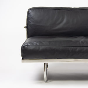 SOLD 2010's Cassina Italy Le Corbusier LC5 Two-Seater Sofa Daybed Black Leather