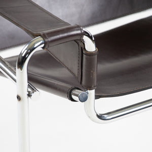 SOLD Early Marcel Breuer Wassily Chair B3 by Gavina Stendig Knoll Brown Leather