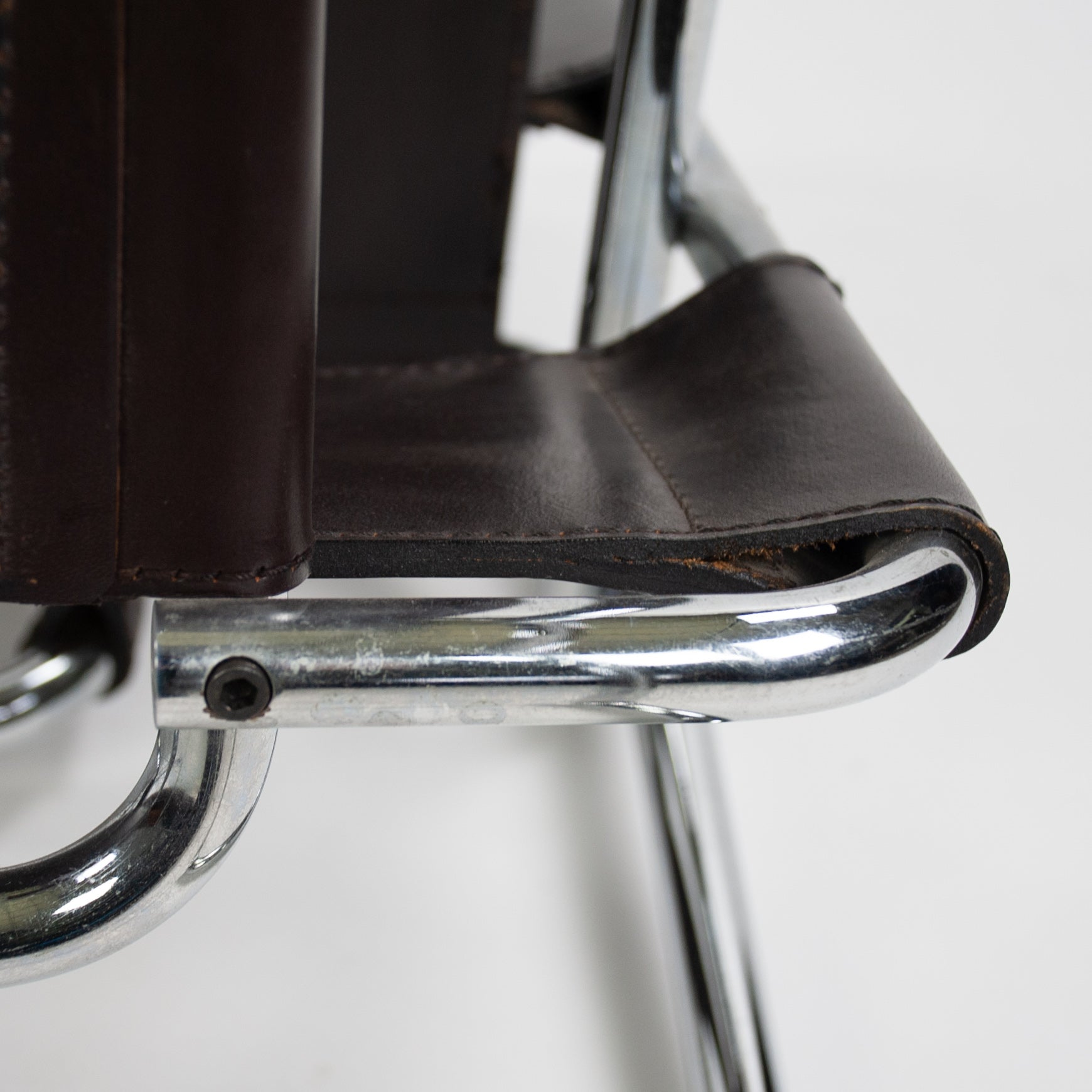 SOLD Early Marcel Breuer Wassily Chair B3 by Gavina Stendig Knoll Brown Leather