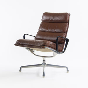 SOLD 1970's Museum Quality Eames Herman Miller Soft Pad Aluminum Lounge Chair Brown