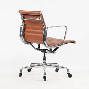 SOLD Herman Miller Eames Low Aluminum Group Management Desk Chair Cognac Leather 2010