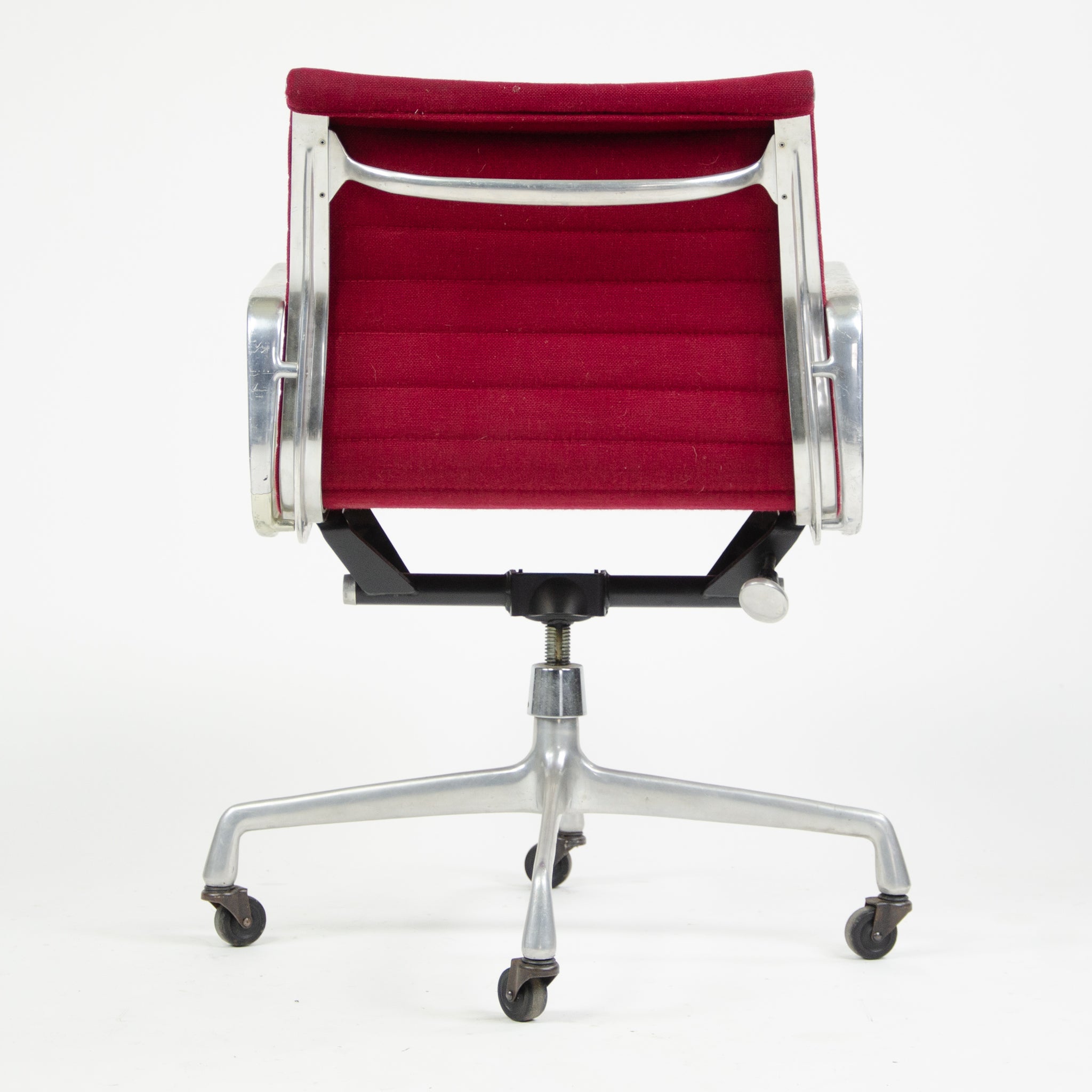 SOLD Herman Miller Eames 1982 Aluminum Group Executive Desk Chair Red Fabric