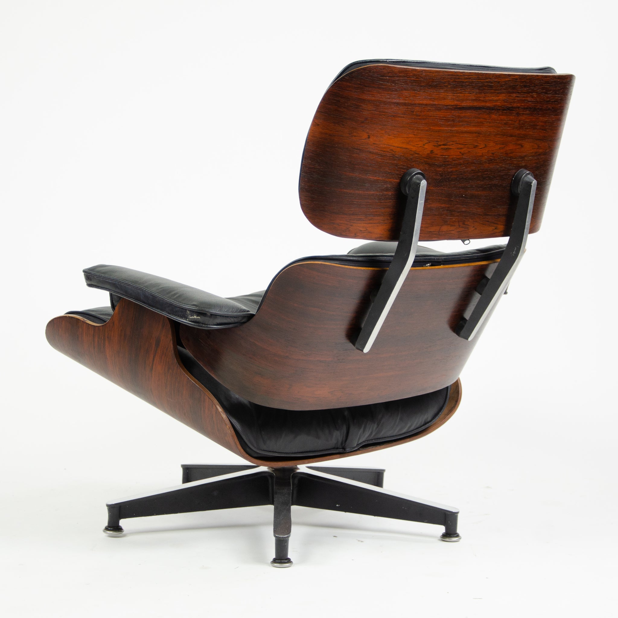 SOLD 1960's Herman Miller Eames Lounge Chair & Ottoman Rosewood 670 671 Black Leather