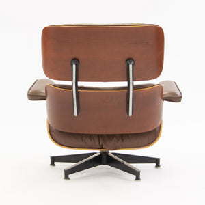 SOLD 1990's Herman Miller Eames Lounge Chair & Ottoman Cherry 670 671 Brown Leather