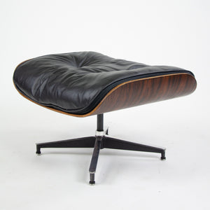 SOLD 1960's Herman Miller Eames Lounge Chair & Ottoman Rosewood 670 671 Black Leather