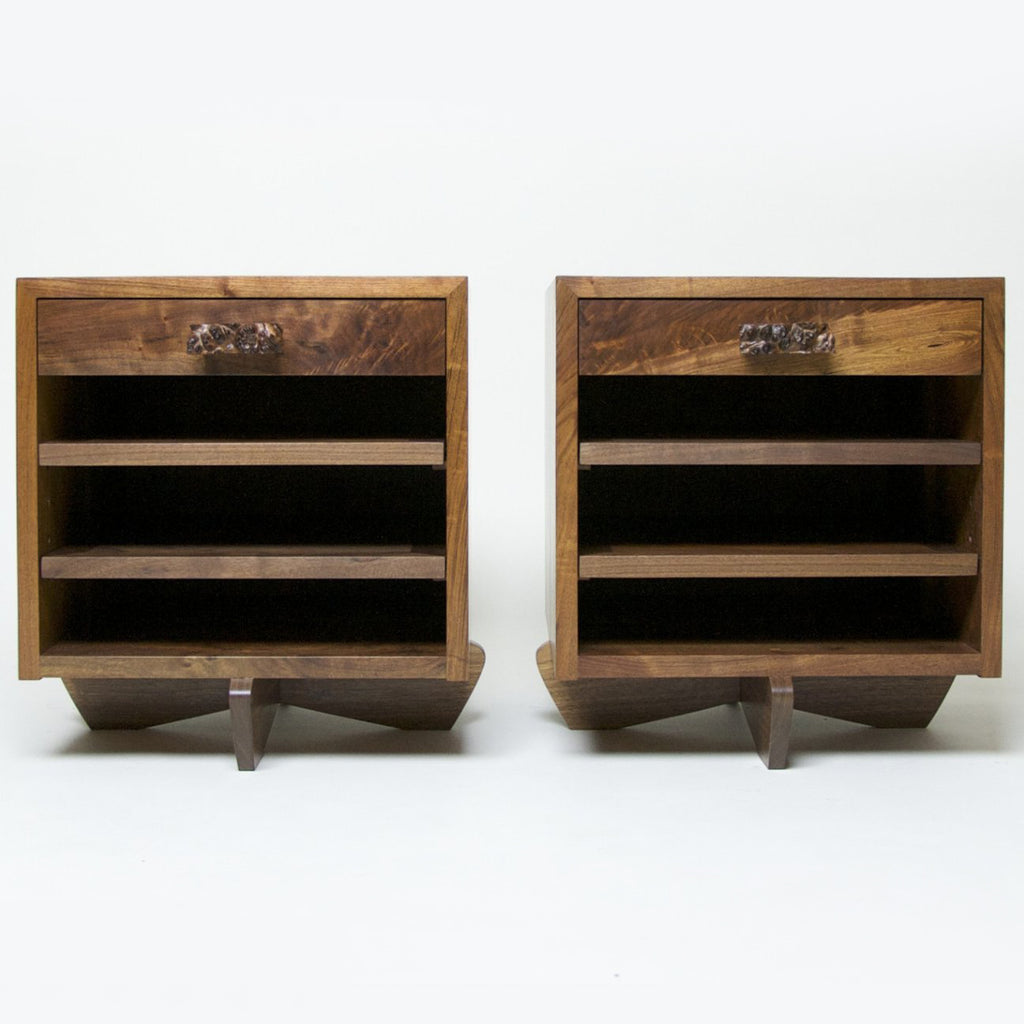 SOLD Authentic Mira Nakashima Kornblut Special Bedside Cases / Cabinet by George Nakashima Studio