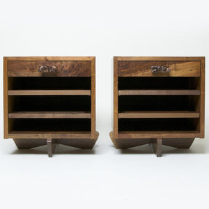 SOLD Authentic Mira Nakashima Kornblut Special Bedside Cases / Cabinet by George Nakashima Studio