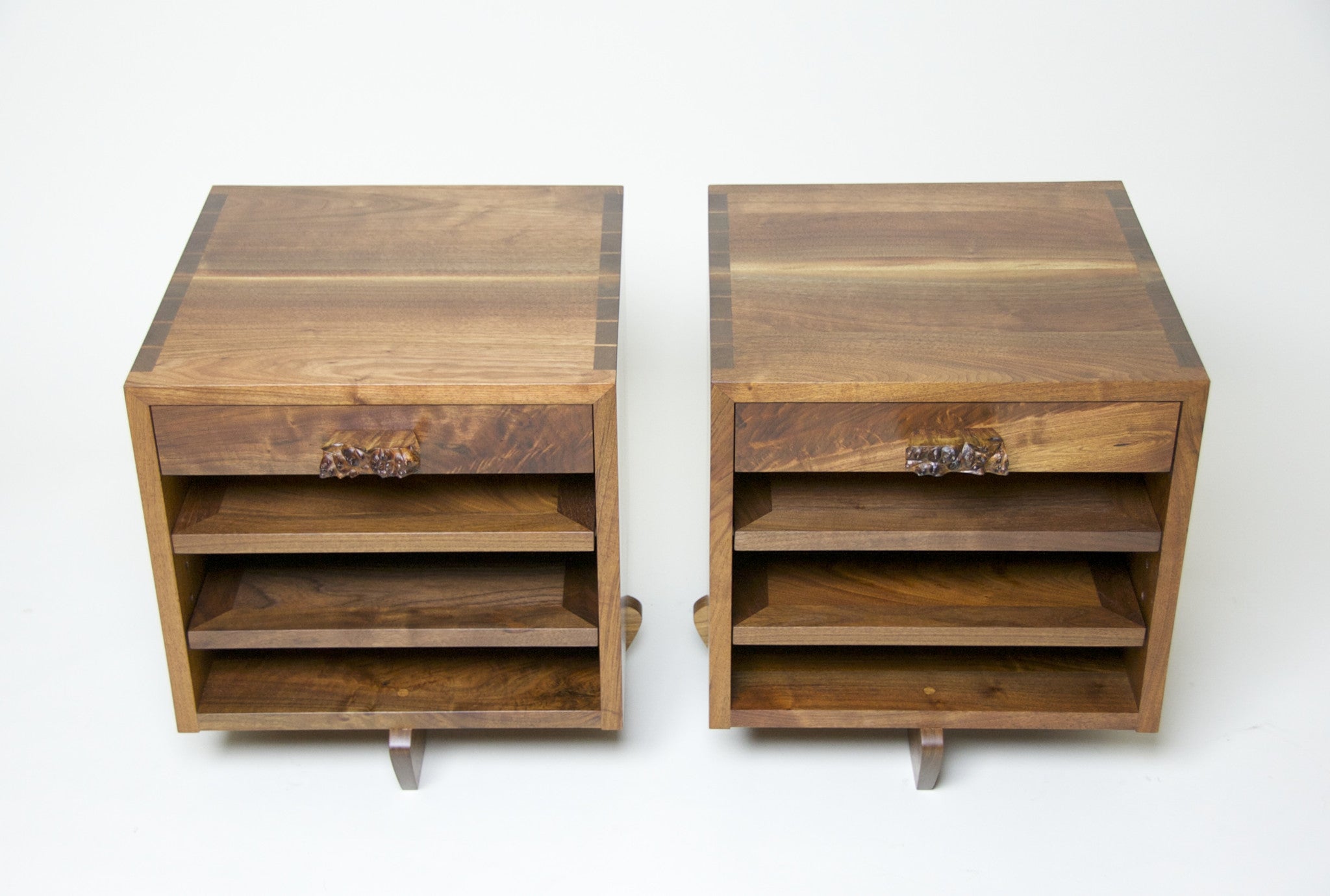 SOLD Authentic Mira Nakashima Kornblut Special Bedside Cases / Cabinet by George Nakashima Studio