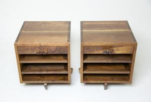 SOLD Authentic Mira Nakashima Kornblut Special Bedside Cases / Cabinet by George Nakashima Studio