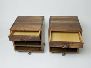 SOLD Authentic Mira Nakashima Kornblut Special Bedside Cases / Cabinet by George Nakashima Studio