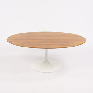 SOLD Eero Saarinen For Knoll 2010 Oval Top 42 Inch Tulip Coffee Table Rosewood White