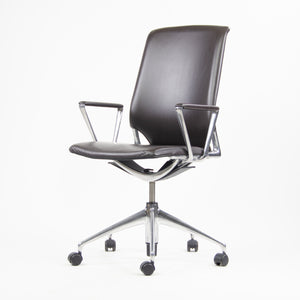 SOLD Meda by Vitra Alberto Meda Desk Chair Brown Full Leather