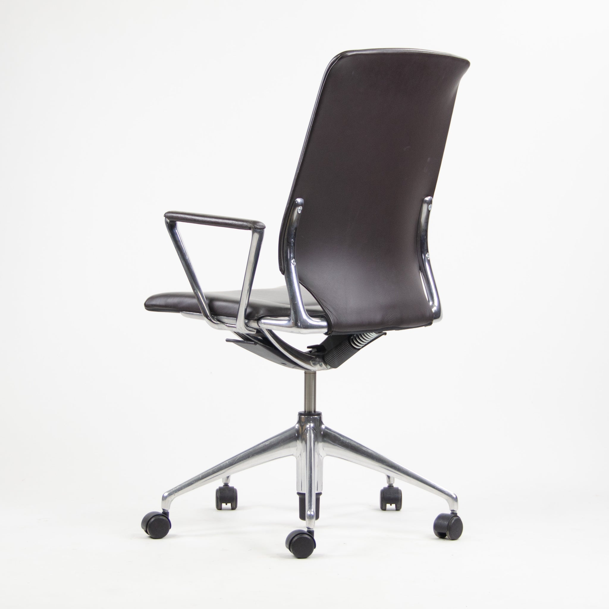 SOLD Meda by Vitra Alberto Meda Desk Chair Brown Full Leather