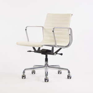 SOLD Herman Miller 2012 Eames Low Aluminum Group Management Desk Chair White Leather