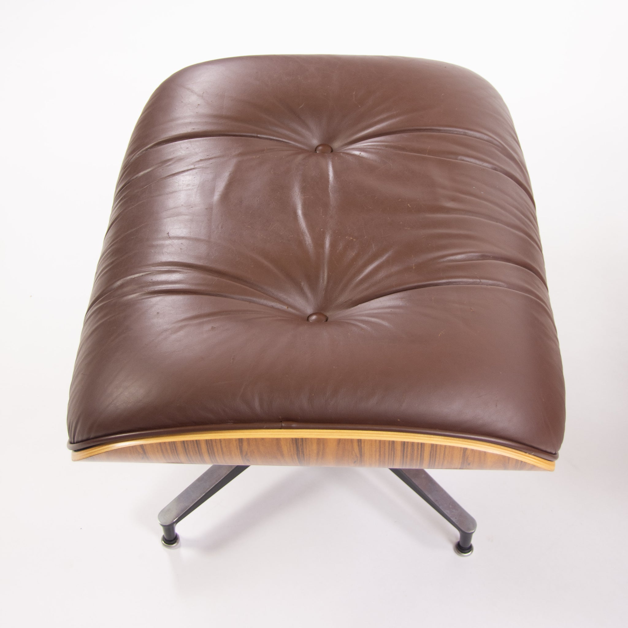 SOLD Eames Herman Miller 2010's Lounge Chair & Ottoman Palisander Brown Leather