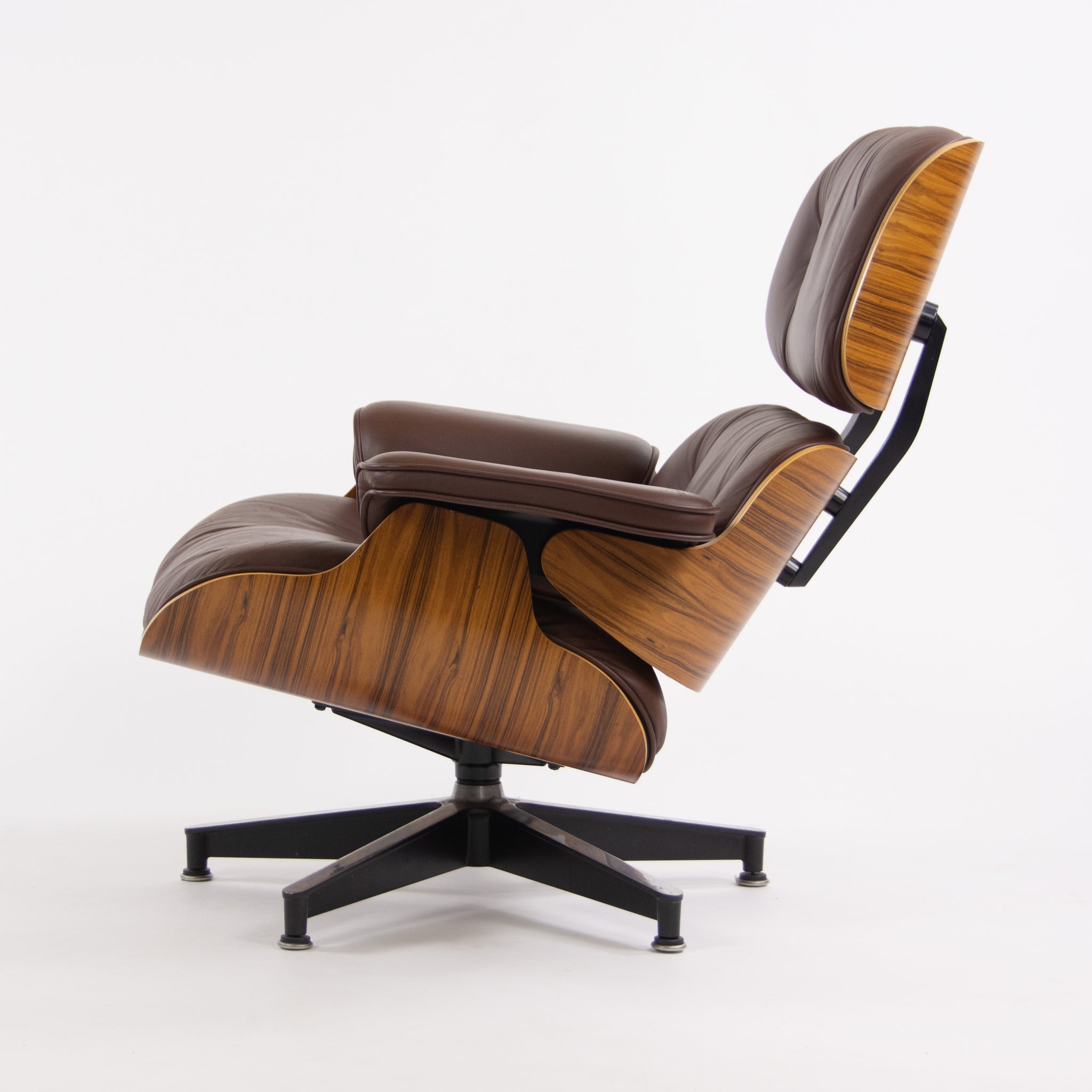 SOLD Eames Herman Miller 2010's Lounge Chair & Ottoman Palisander Brown Leather