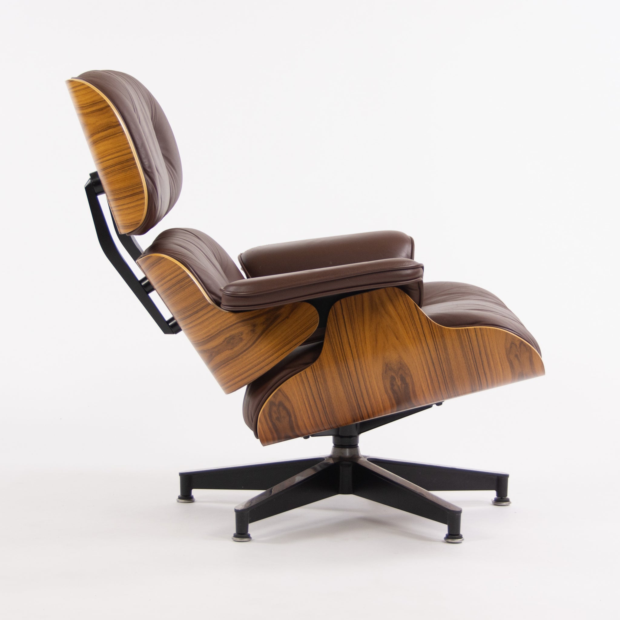 SOLD Eames Herman Miller 2010's Lounge Chair & Ottoman Palisander Brown Leather