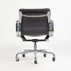 SOLD Herman Miller Eames 1987 Soft Pad Low Aluminum Group Chair Gray/Blue Leather 3x Available