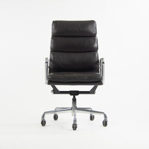 SOLD 1996 Vintage Black Eames Herman Miller High Back Soft Pad Aluminum Group Chair