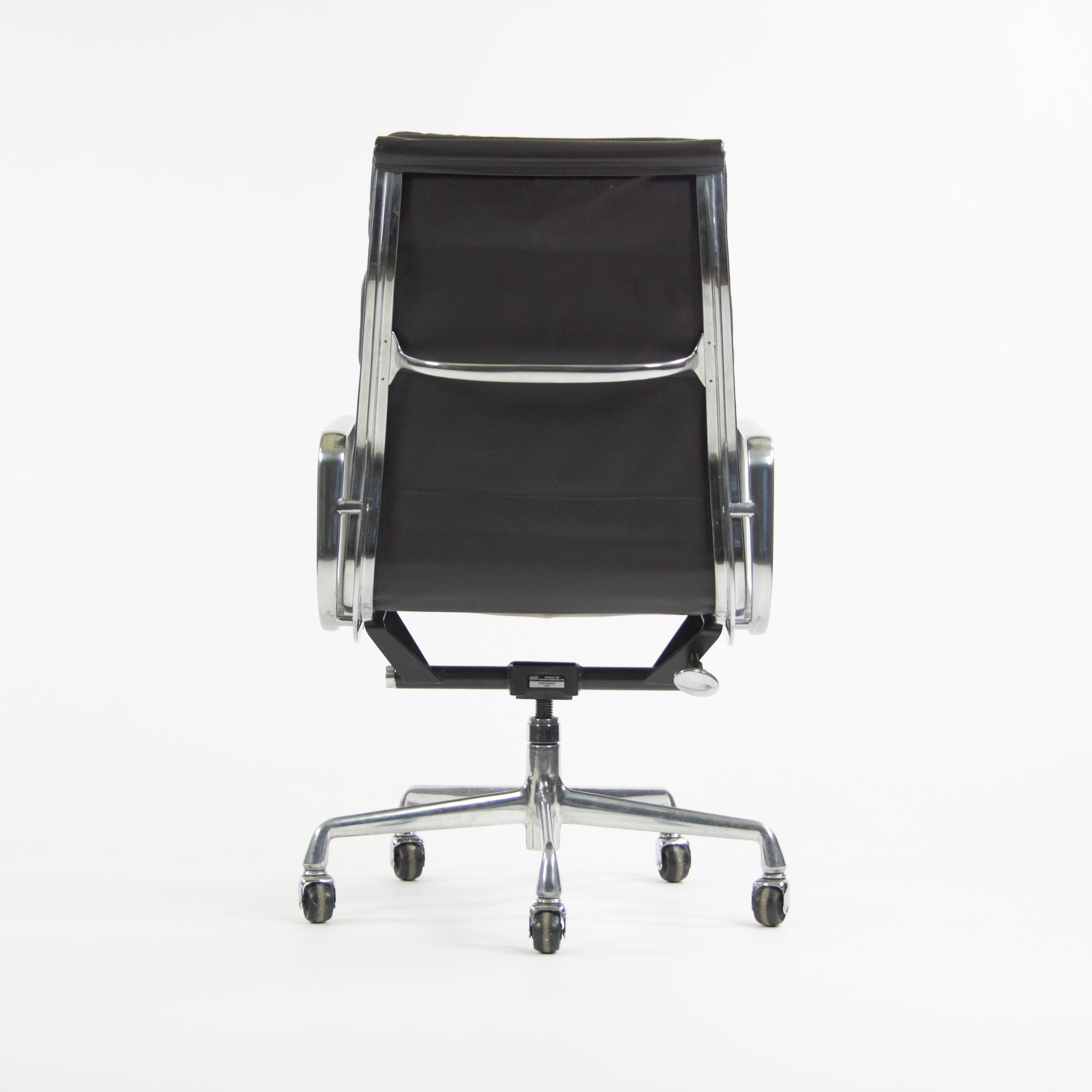 SOLD 1996 Vintage Black Eames Herman Miller High Back Soft Pad Aluminum Group Chair