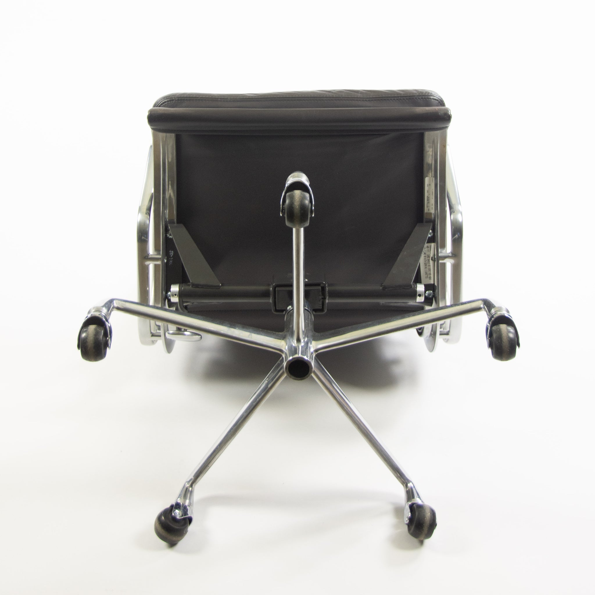 SOLD 1996 Vintage Black Eames Herman Miller High Back Soft Pad Aluminum Group Chair