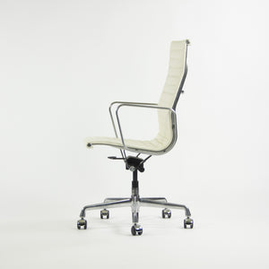 SOLD Herman Miller Eames 2010's Leather High Executive Aluminum Group Desk Chair White