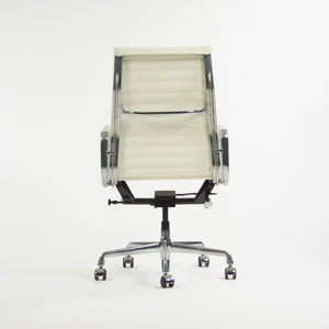 SOLD Herman Miller Eames 2010's Leather High Executive Aluminum Group Desk Chair White