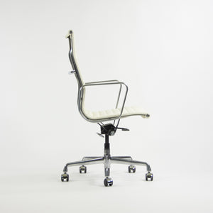 SOLD Herman Miller Eames 2010's Leather High Executive Aluminum Group Desk Chair White