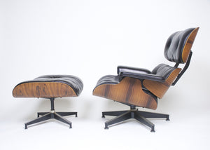 SOLD 1970's Herman Miller Eames Lounge Chair & Ottoman Rosewood 670 671