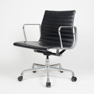 SOLD Herman Miller Eames Low Aluminum Group Executive Desk Chair Black Leather 2007