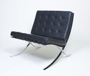 SOLD Knoll Barcelona Chair Mies Van Der Rohe Black Leather #2