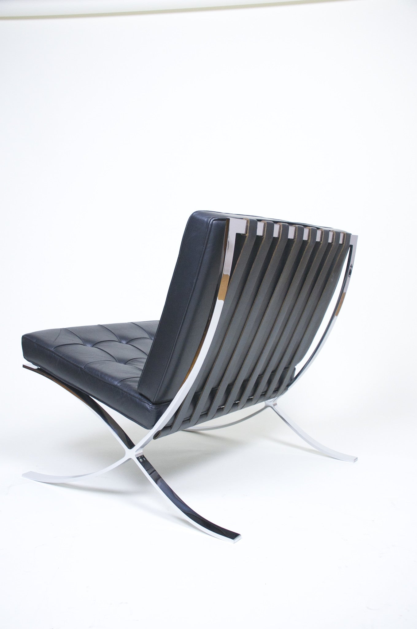 SOLD Knoll Barcelona Chair Mies Van Der Rohe Black Leather #2