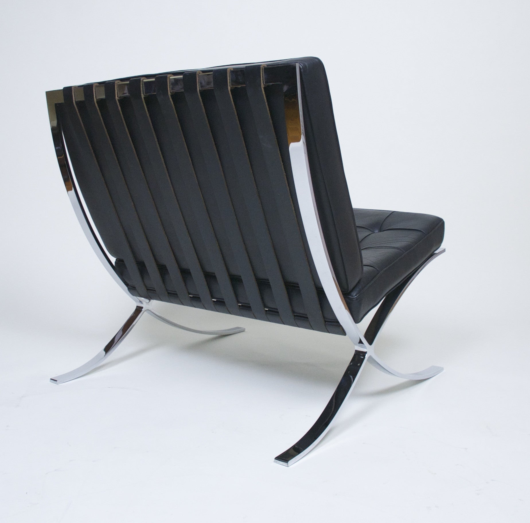 SOLD Knoll Barcelona Chair Mies Van Der Rohe Black Leather #2