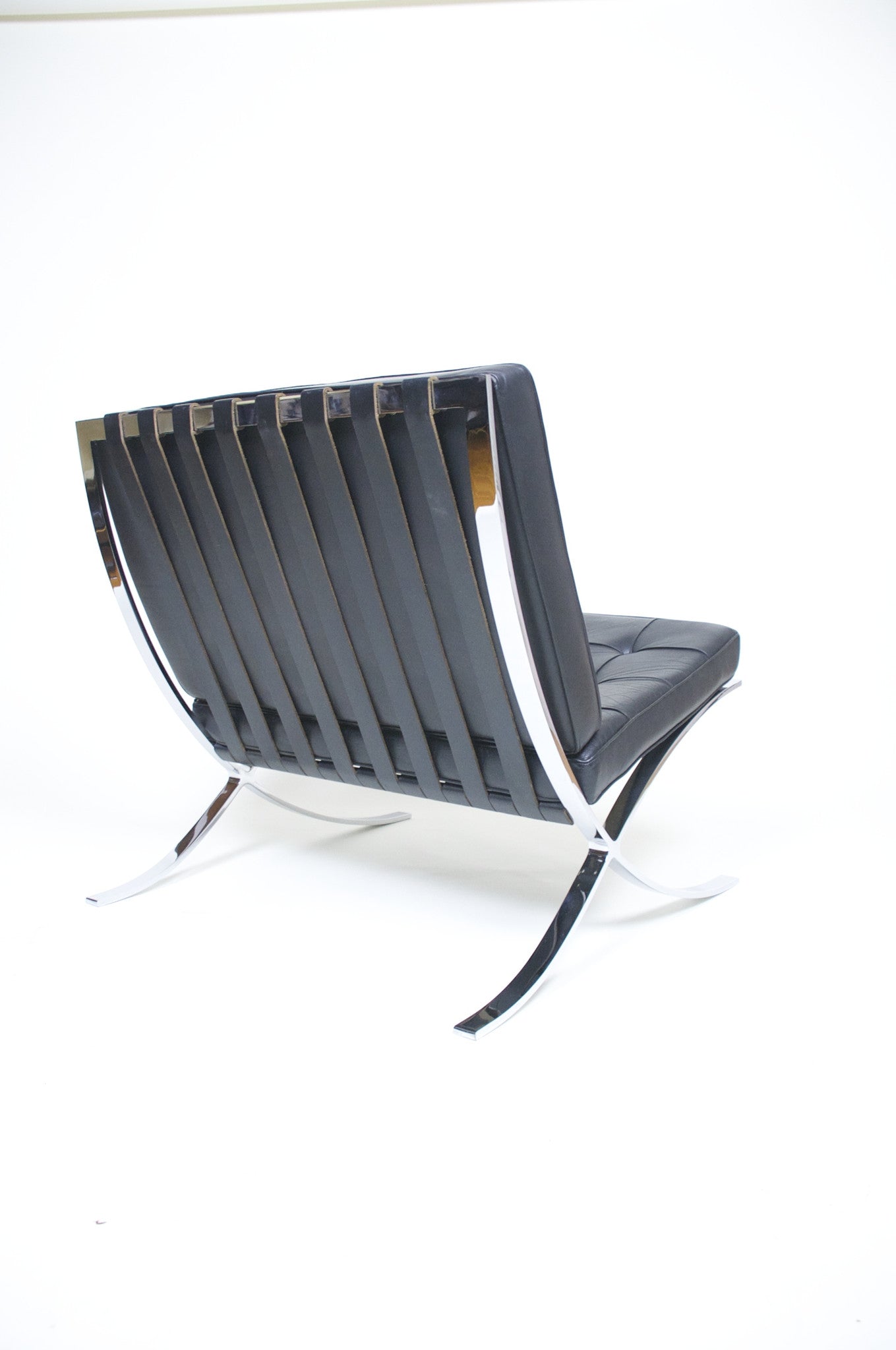 SOLD Knoll Barcelona Chair Mies Van Der Rohe Black Leather #2