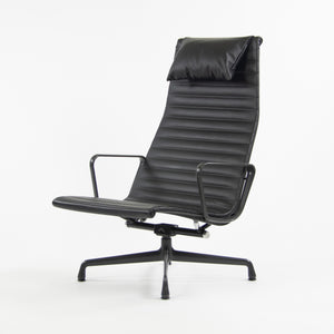 SOLD Eames Herman Miller 2018 Aluminum Group Lounge Chair Black Leather Charcoal Frame