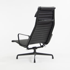 SOLD Eames Herman Miller 2018 Aluminum Group Lounge Chair Black Leather Charcoal Frame