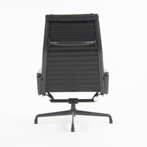 SOLD Eames Herman Miller 2018 Aluminum Group Lounge Chair Black Leather Charcoal Frame