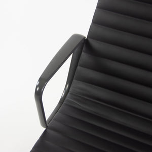 SOLD Eames Herman Miller 2018 Aluminum Group Lounge Chair Black Leather Charcoal Frame