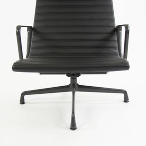 SOLD Eames Herman Miller 2018 Aluminum Group Lounge Chair Black Leather Charcoal Frame