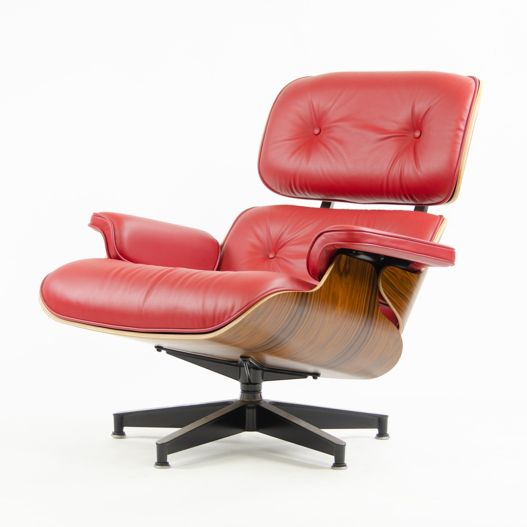 SOLD Herman Miller Eames Lounge Chair & Ottoman Palisander 670 671 Red Leather Brand New In Box