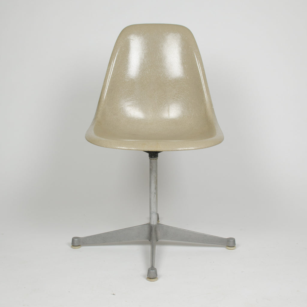 SOLD Eames Herman Miller Gray Greige Fiberglass Side Shell Chair