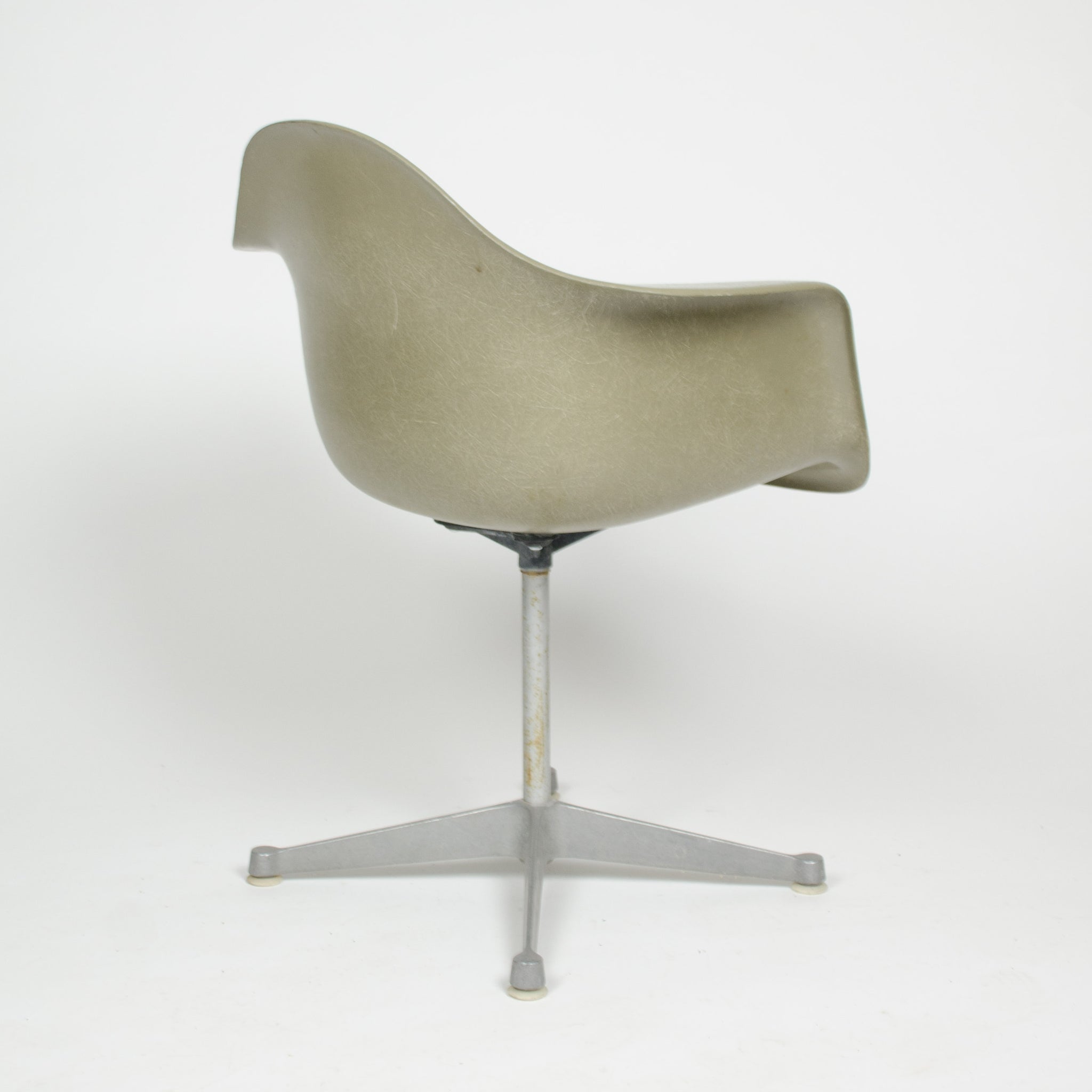 SOLD Eames Herman Miller Gray / Green Fiberglass Shell Chair