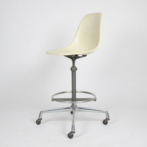 SOLD Eames Herman Miller Ivory Fiberglass Side Drafting Chair