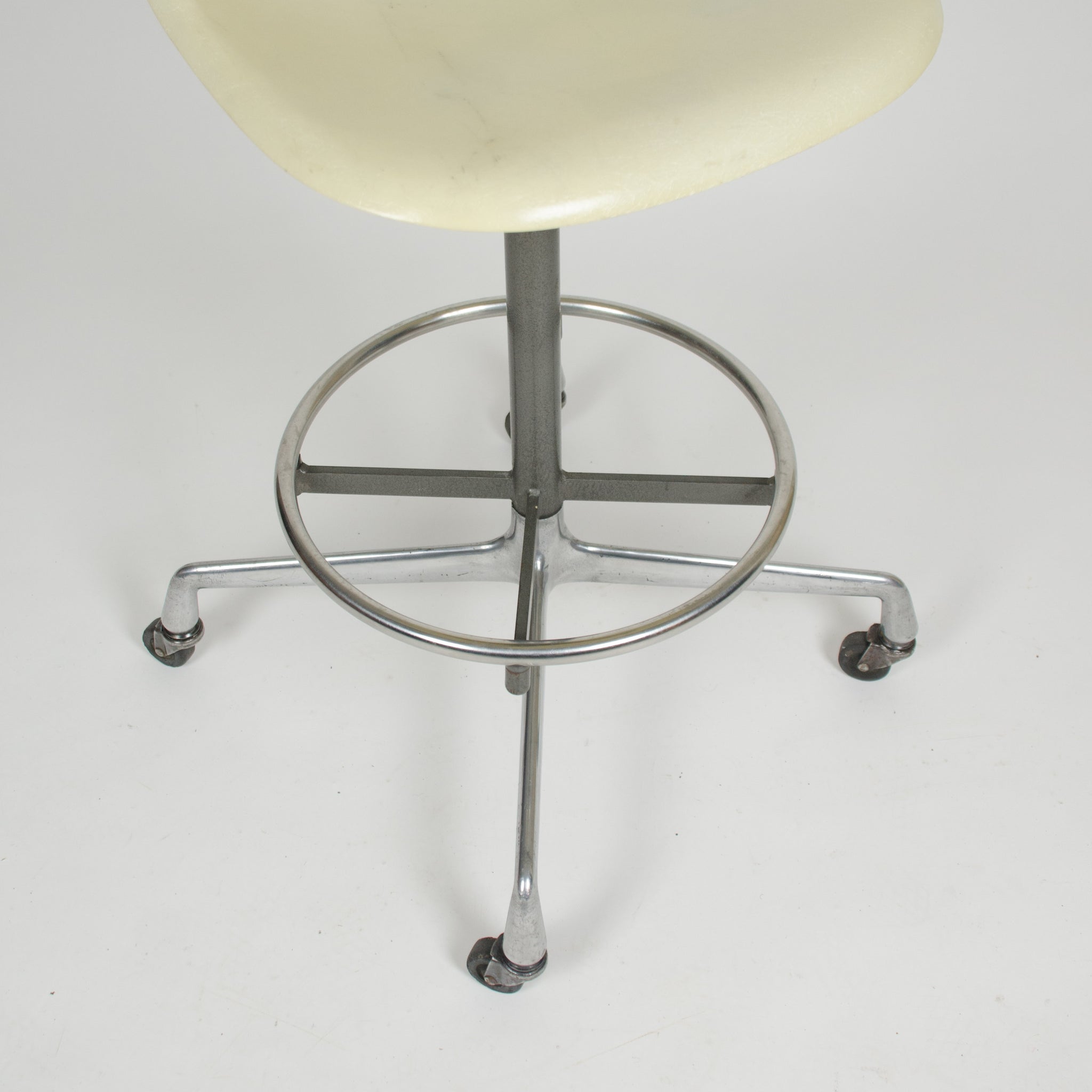 SOLD Eames Herman Miller Ivory Fiberglass Side Drafting Chair