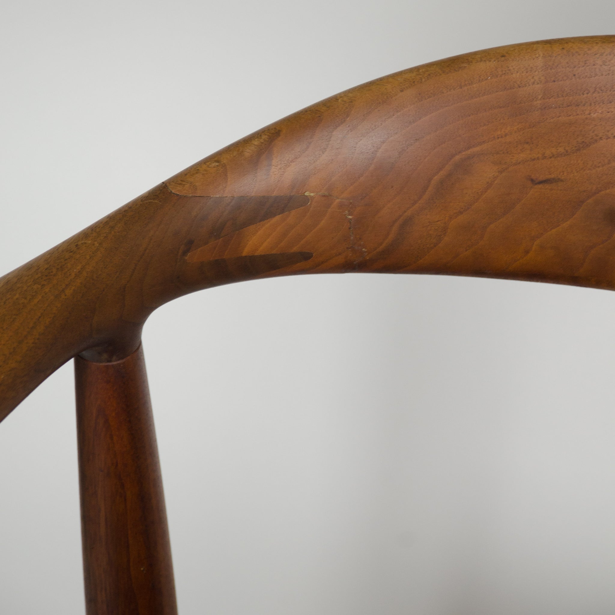 SOLD 4x Hans Wegner Round The Chair Johannes Hansen Denmark For Knoll Teak Armchairs