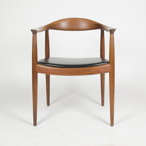 SOLD 4x Hans Wegner Round The Chair Johannes Hansen Denmark For Knoll Teak Armchairs